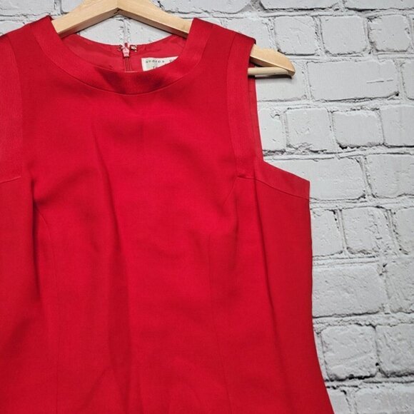 Vintage Andrea Polizzi For Rex Lester Red Sleeveless Dress Size 8 - Picture 5 of 12